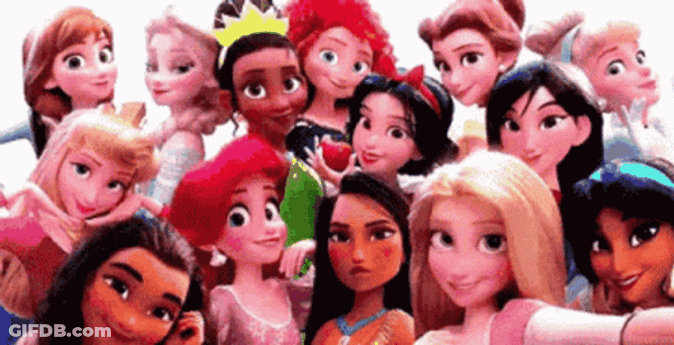 Happy Valentines Day Disney Princesses GIF