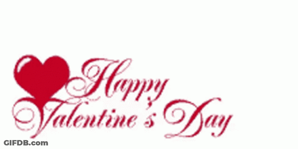 Happy Valentines Day Flashing Hearts GIF
