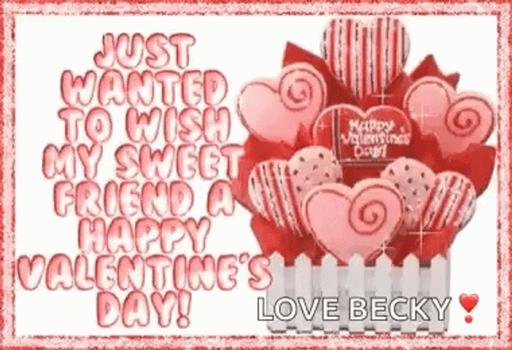 Happy Valentines Day Friend Love Becky GIF