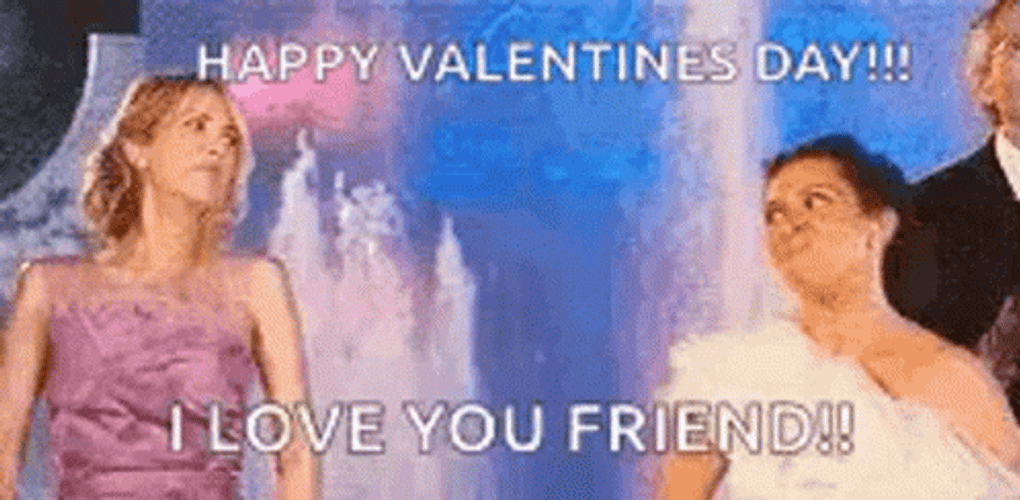 Happy Valentines Day Love You Friend GIF