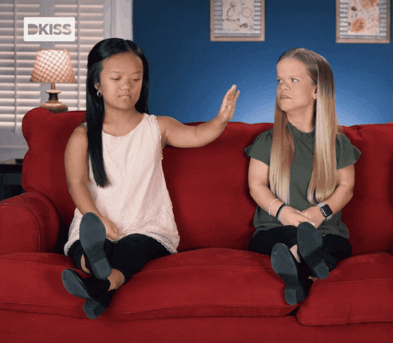 Happy Valentines Day Midget Sisters High Five GIF
