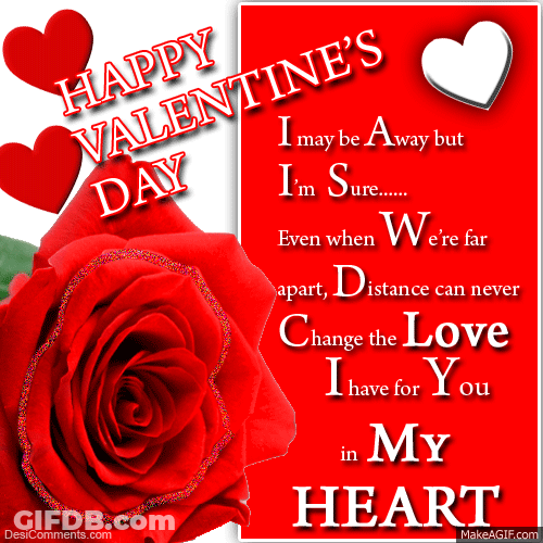 Happy Valentines Day My Love For You Letter Card GIF