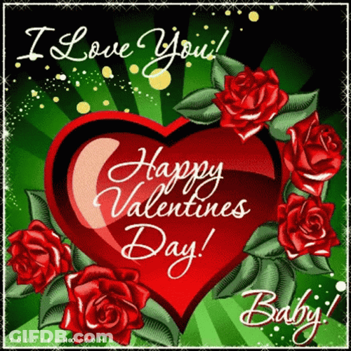 Happy Valentines Day Pretty Blooms GIF