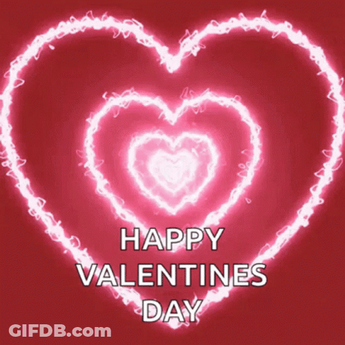 Happy Valentines Day Sisters Animated Heart Loop GIF