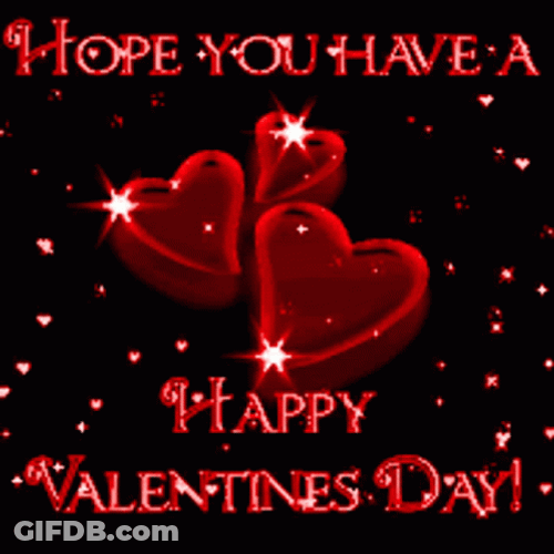 Happy Valentines Day Sisters Sparkling Hearts GIF