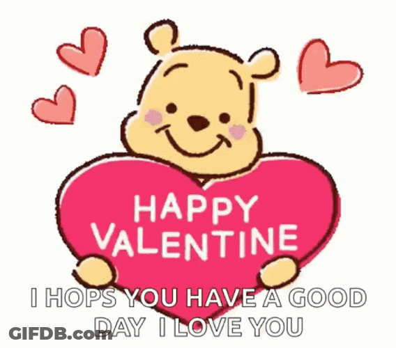 Happy Valentines Day Sisters Winnie The Pooh GIF
