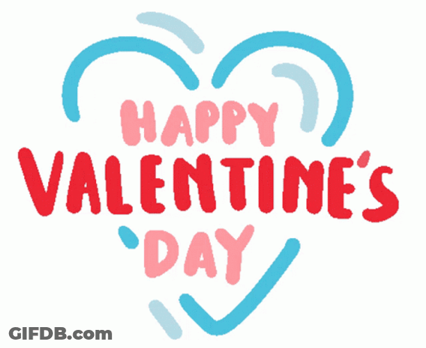 Happy Valentines Day Son Blue Heart GIF