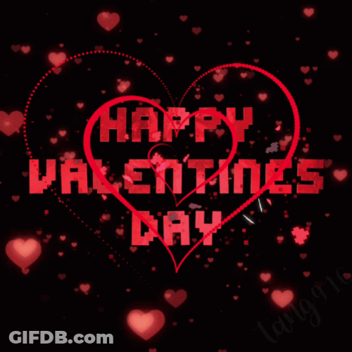 Happy Valentines Day Son Heart Confetti GIF