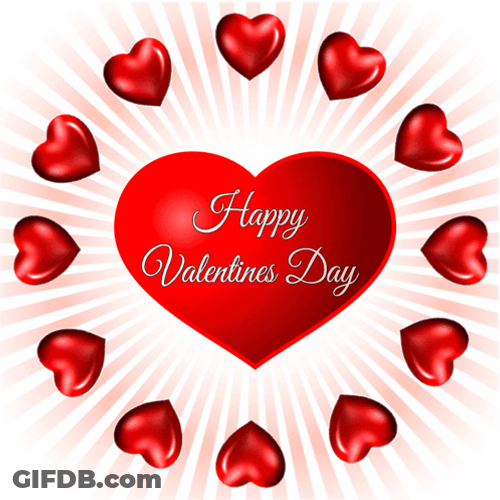 Happy Valentines Day Son Spinning Hearts GIF
