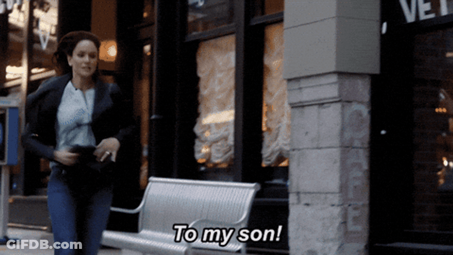 Happy Valentines Day Son Woman Running GIF