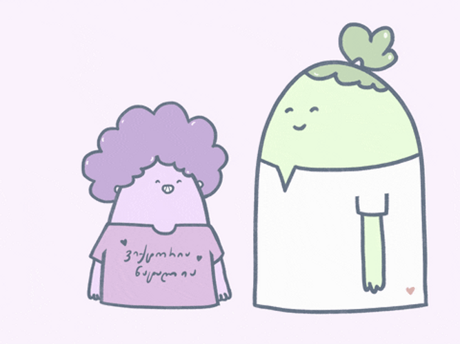Happy Valentines Day Tiny Sisters Cartoon GIF