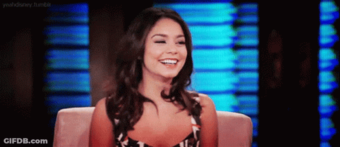 Happy Vanessa Hudgens Giggle GIF