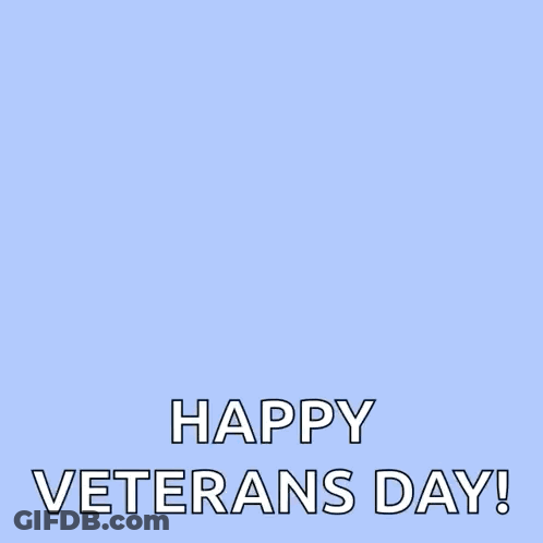Happy Veterans Day Card With Planes GIF