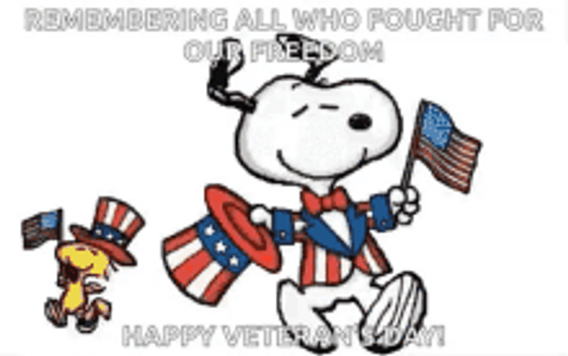 Happy Veterans Day Cute Dog Dance GIF