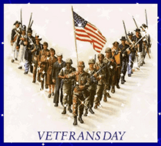 Happy Veterans Day Eagle Formation GIF