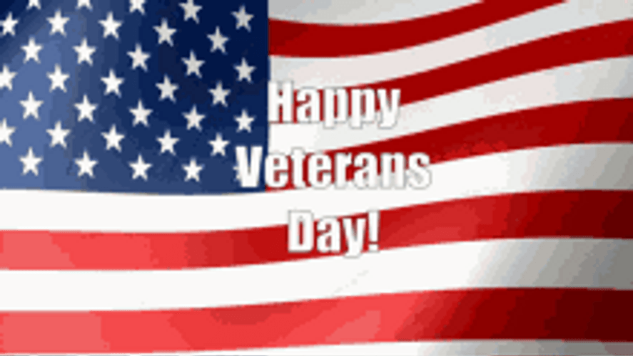 Happy Veterans Day Flag Waving GIF