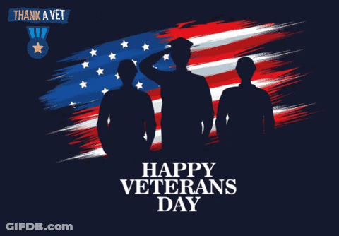 Happy Veterans Day Poster GIF