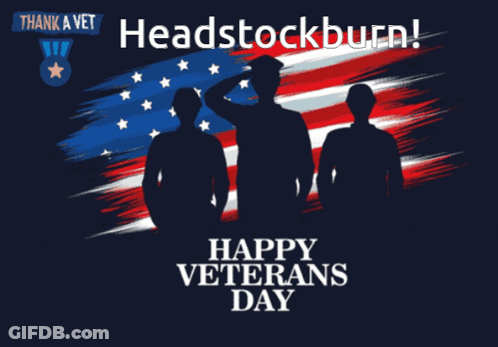 Happy Veterans Day Poster With Flag GIF