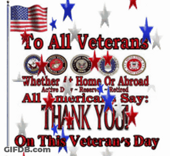 Happy Veterans Day Thank You On This GIF