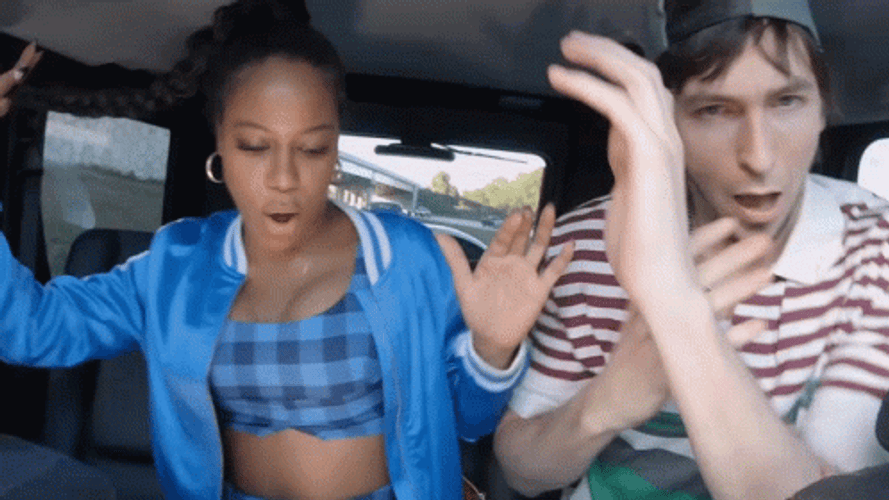 Happy Vibing Friends Road Trip GIF