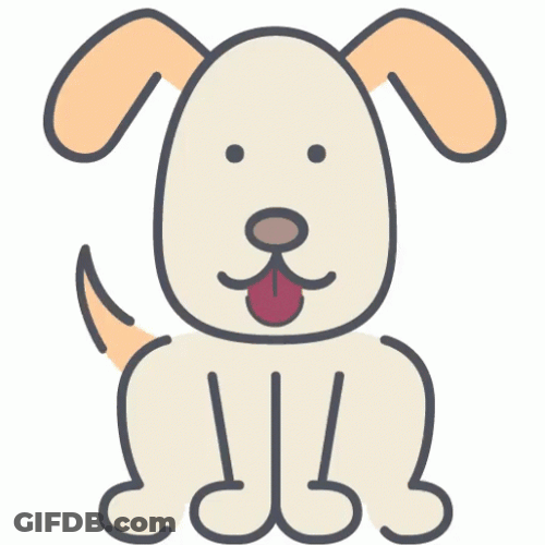 Happy Waggling Tail Dog Day GIF