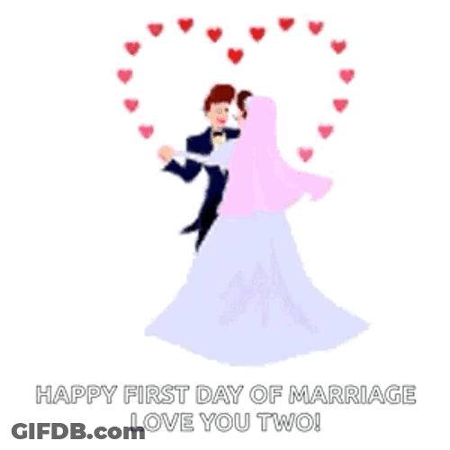 Happy Wedding Anniversary Dancing Couple GIF