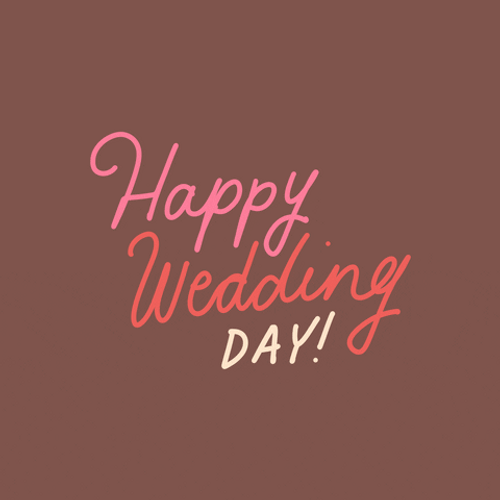 Happy Wedding Day Art GIF