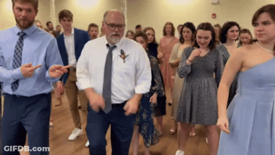 Happy Wedding Mosh Pit Mob Dance GIF