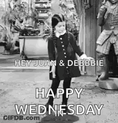 Happy Wednesday Addams Dancing Old Clip GIF