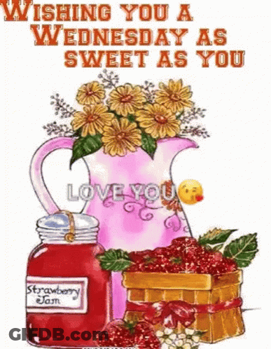 Happy Wednesday Greeting Card With Coffee Cup GIF