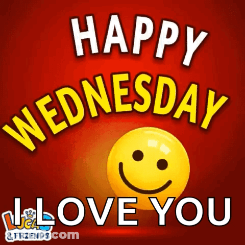 Happy Wednesday I Love You With A Yellow Smiley Face GIF