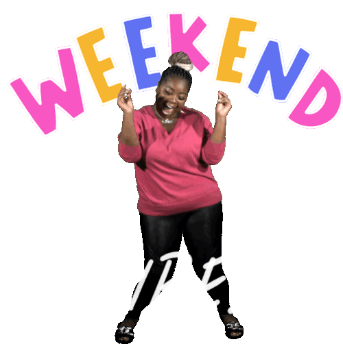 Happy Weekend Dancing Girl Let's Go GIF
