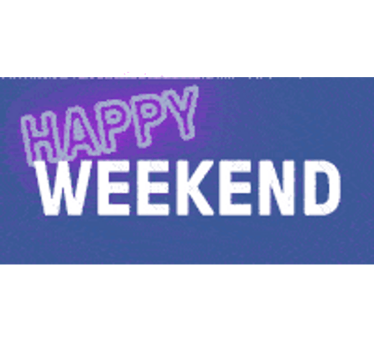 Happy Weekend Fireworks Neon Lights GIF