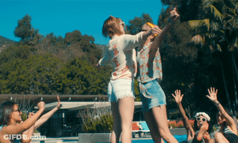 Happy Weekend Taylor Swift Chest Bump Party GIF