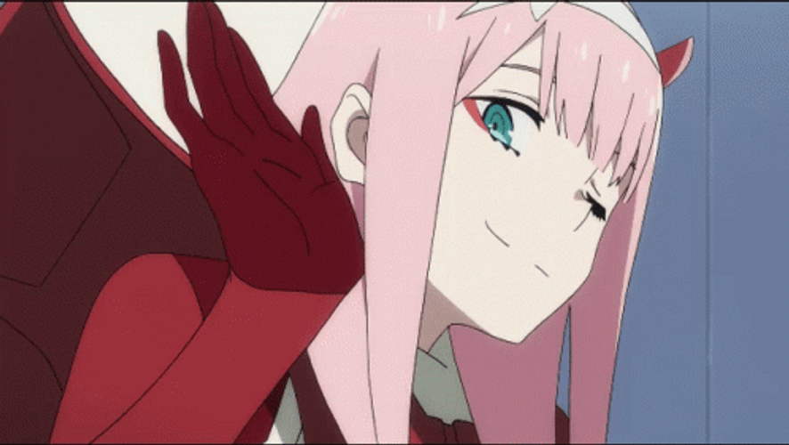 Happy Winking Zero Two GIF