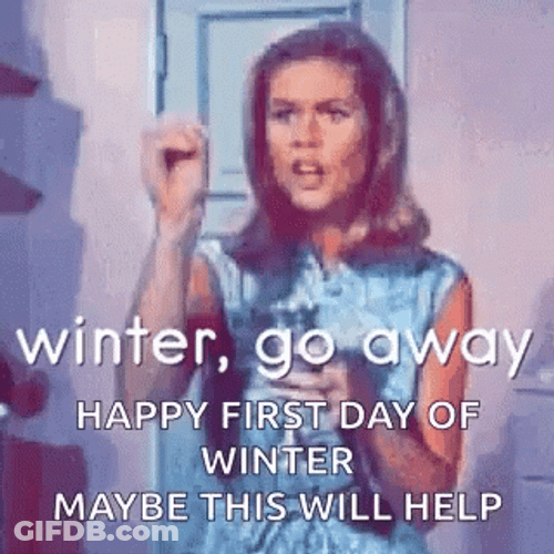 Happy Winter Saturday Go Away GIF