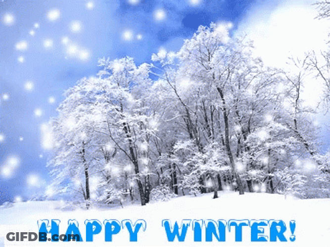 Happy Winter Snow Saturday Falling Snow GIF