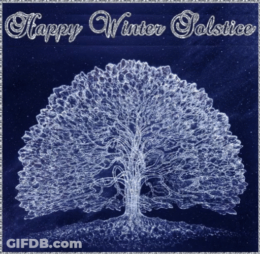 Happy Winter Solstice Tree GIF