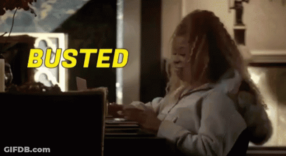 Happy Woman Busted GIF