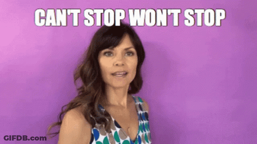 Happy Woman Cant Stop Wont Stop GIF