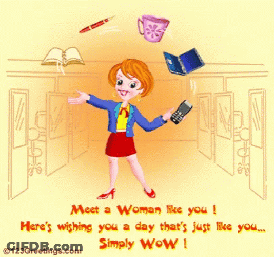 Happy Women's Day Simply Wow GIF