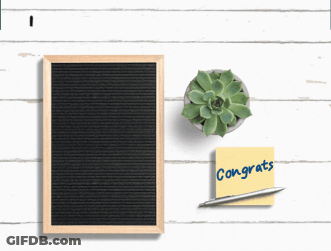 Happy Work Anniversary Chalk Board GIF