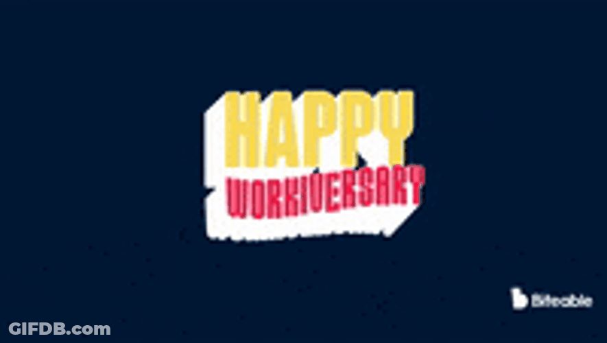 Happy Work Anniversary Computer Design GIF