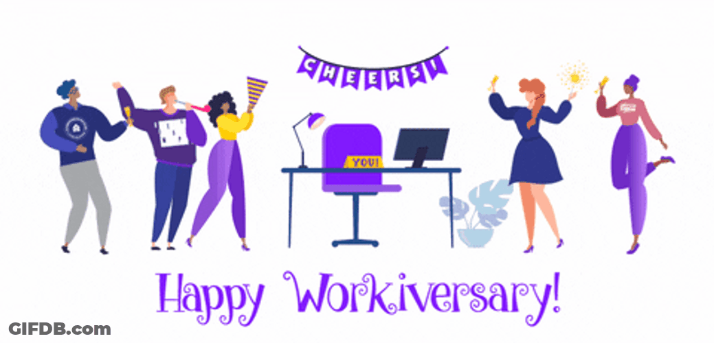 Happy Work Anniversary Office Celebration GIF
