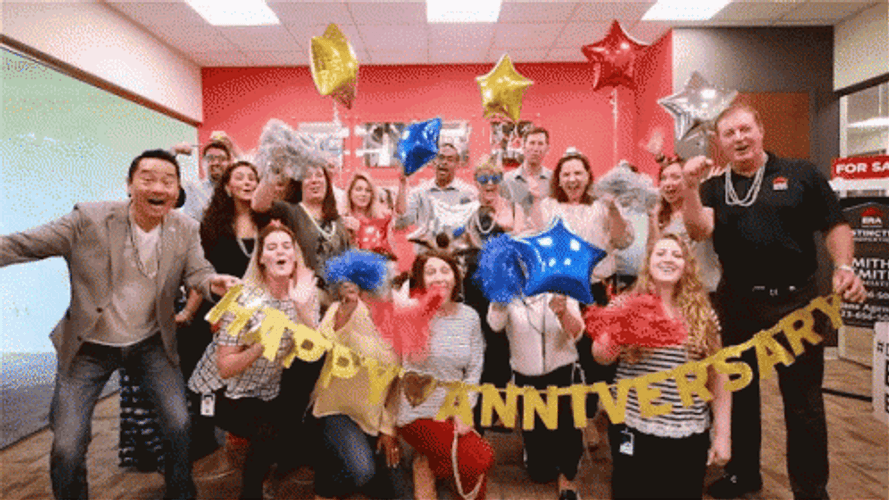 Happy Work Anniversary Office Celebration GIF