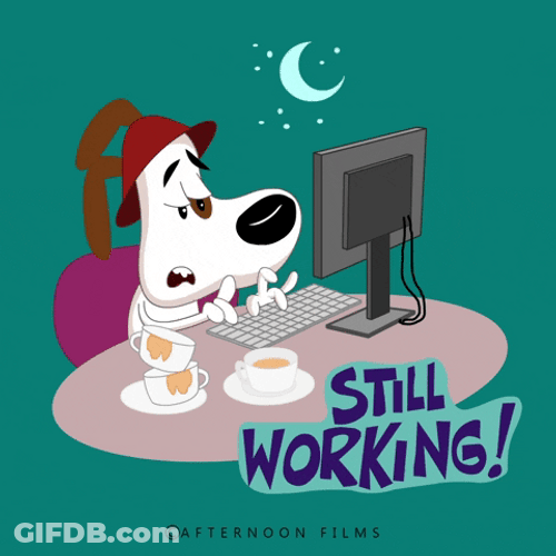 Happy Work Anniversary Working Hard Animation GIF