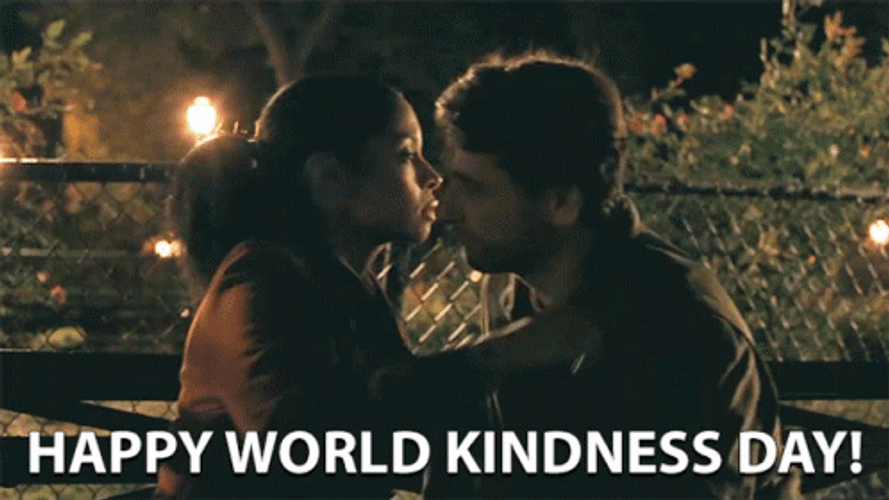 Happy World Kindness Day Man And Woman Hugging GIF