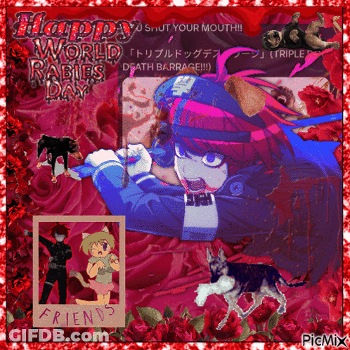 Happy World Rabies Day Girl And Dog GIF
