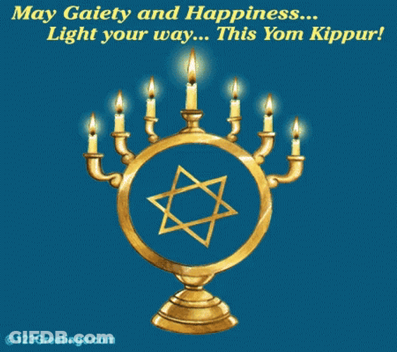 Happy Yom Kippur Greetings Holiest Day Judaism Happiness GIF