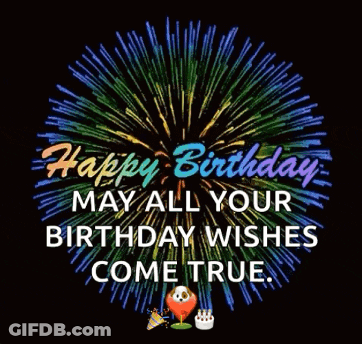 Happybirthday Fireworks GIF
